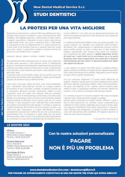 Il Corriere del Sud Ovest Milanese e New Dental Medical Service