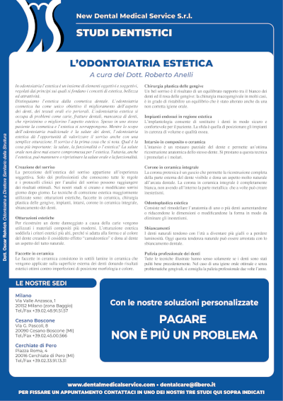 Il Corriere del Sud Ovest Milanese e New Dental Medical Service