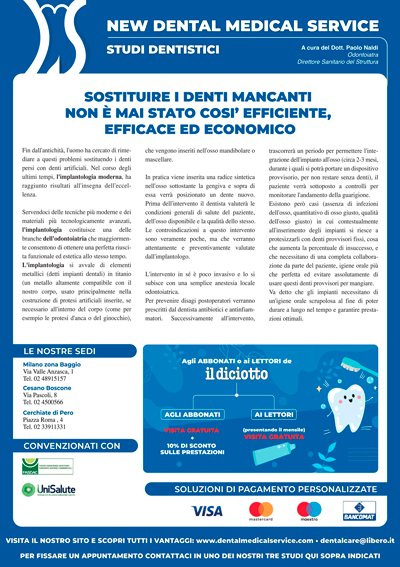 Il Corriere del Sud Ovest Milanese e New Dental Medical Service