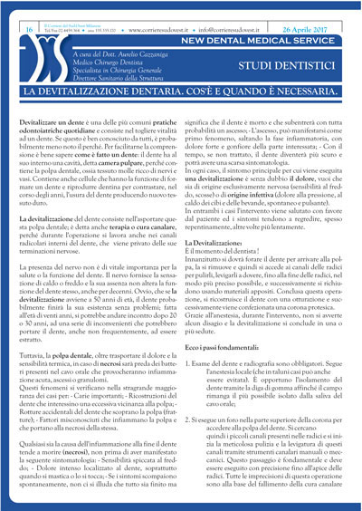 Il Corriere del Sud Ovest Milanese e New Dental Medical Service