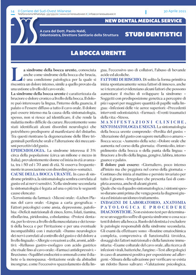 Il Corriere del Sud Ovest Milanese e New Dental Medical Service