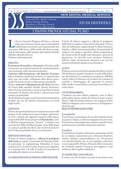 Il Corriere del Sud Ovest Milanese e New Dental Medical Service