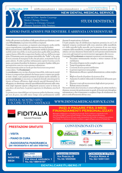 Il Corriere del Sud Ovest Milanese e New Dental Medical Service