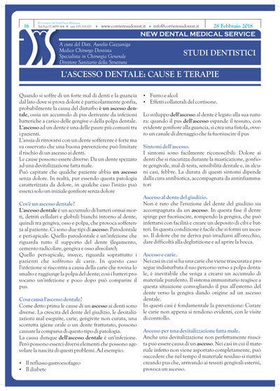 Il Corriere del Sud Ovest Milanese e New Dental Medical Service