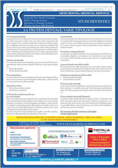 Il Corriere del Sud Ovest Milanese e New Dental Medical Service