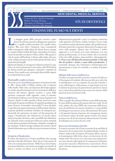Il Corriere del Sud Ovest Milanese e New Dental Medical Service