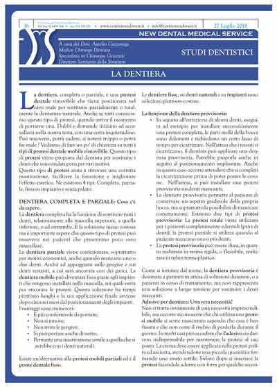 Il Corriere del Sud Ovest Milanese e New Dental Medical Service