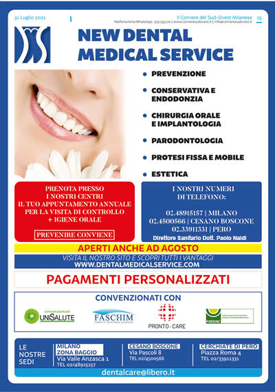 Il Corriere del Sud Ovest Milanese e New Dental Medical Service