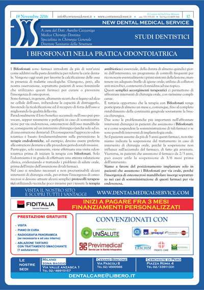 Il Corriere del Sud Ovest Milanese e New Dental Medical Service