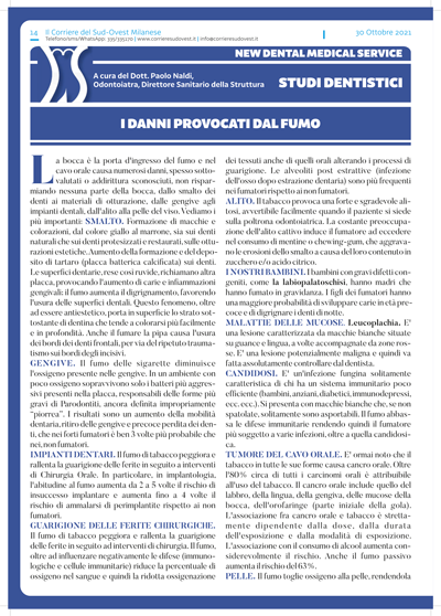 Il Corriere del Sud Ovest Milanese e New Dental Medical Service