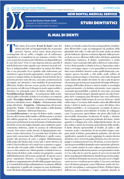 Il Corriere del Sud Ovest Milanese e New Dental Medical Service