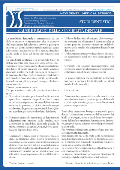 Il Corriere del Sud Ovest Milanese e New Dental Medical Service