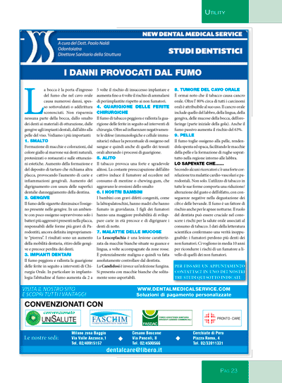 Il Corriere del Sud Ovest Milanese e New Dental Medical Service