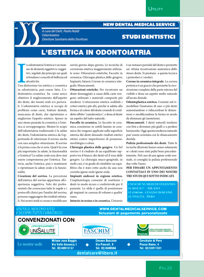 Il Corriere del Sud Ovest Milanese e New Dental Medical Service