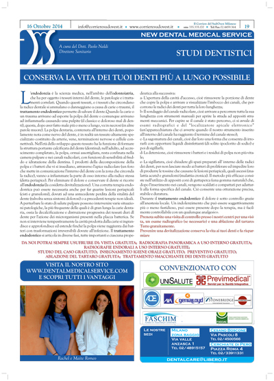 Il Corriere del Sud Ovest Milanese e New Dental Medical Service